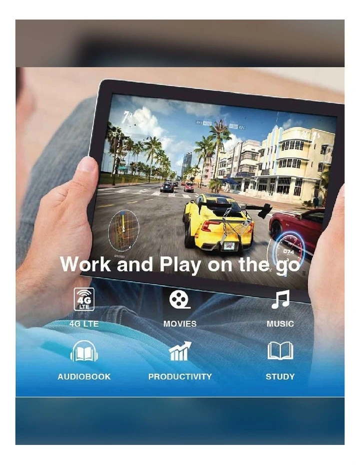 Laser 10.1 Inch 4G Android 13 Tablet 32GB with Earbuds and Case MID-104GB-968 image 2