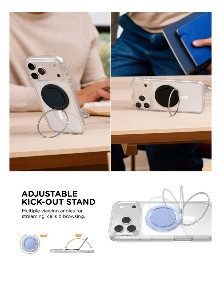 PopSockets PopGrip LowPro MagSafe Mount Grip Stand - Blue Aura image 6