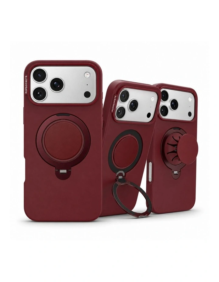 PopSockets PopCase LowPro MagSafe Protective Phone Case for iPh17/18 ProMax - Berry image 1