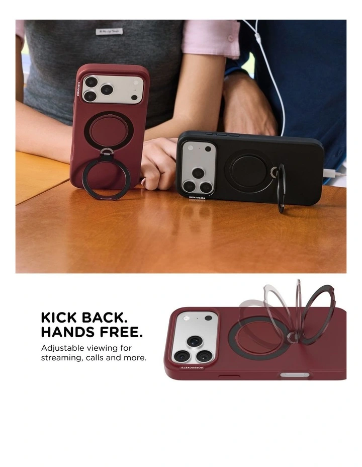 PopSockets PopCase LowPro MagSafe Protective Phone Case for iPh17/18 ProMax - Berry image 6