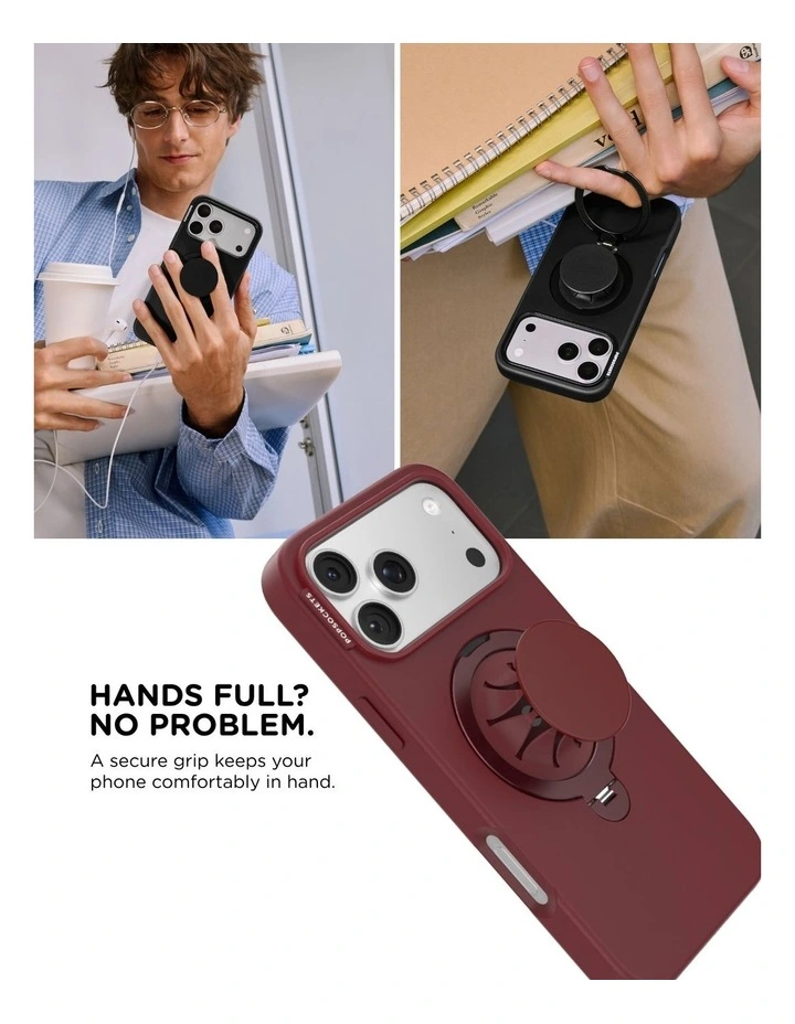PopSockets PopCase LowPro MagSafe Protective Phone Case for iPh17/18 ProMax - Berry image 7
