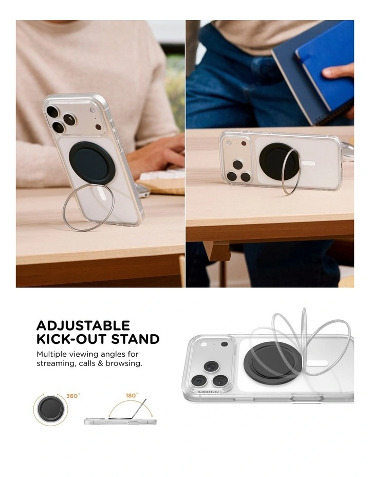 PopSockets PopGrip LowPro MagSafe Mount Grip Stand - Black image 6