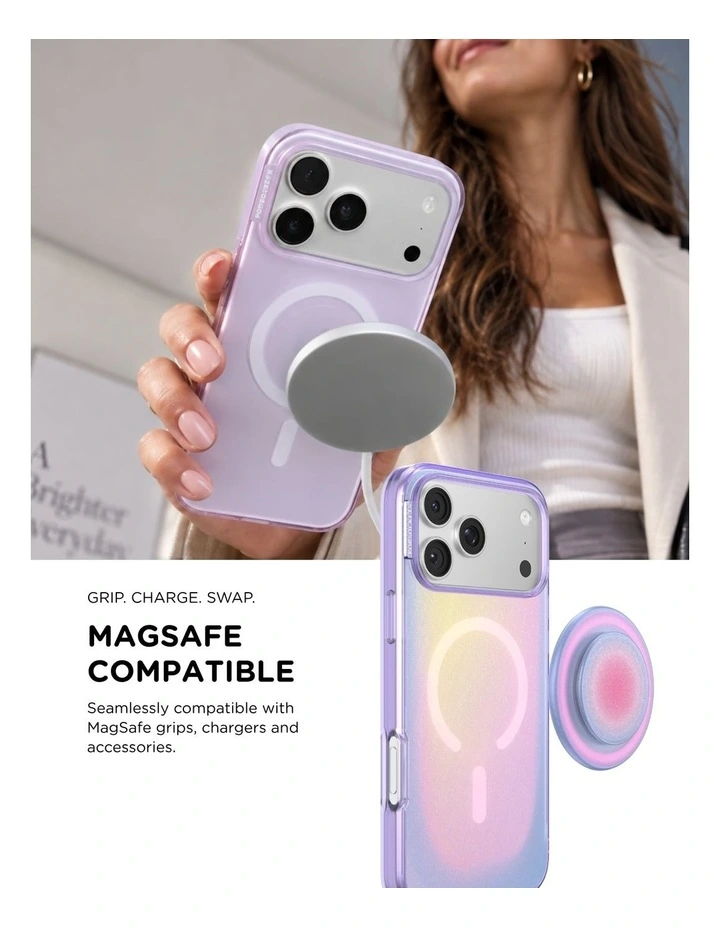 PopSockets PopCase MagSafe Protective Phone Case for iPh17/18 Pro Max - Aura image 5
