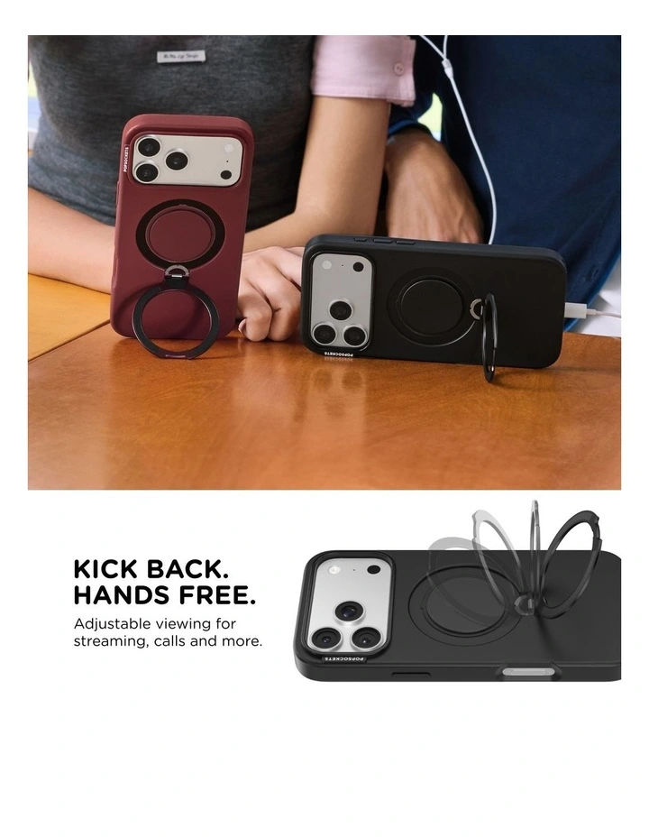 PopSockets PopCase LowPro MagSafe Protective Phone Case for iPh17/18 Pro - Black image 6
