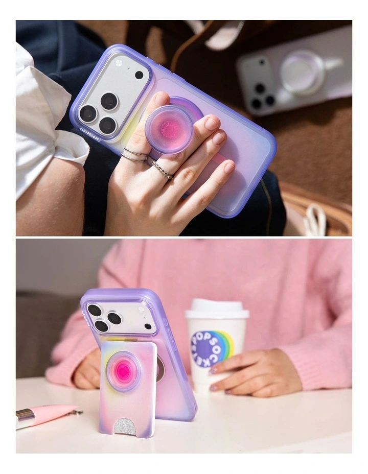 PopSockets PopCase MagSafe Protective Phone Case for iPh17/18 Pro - Aura image 7