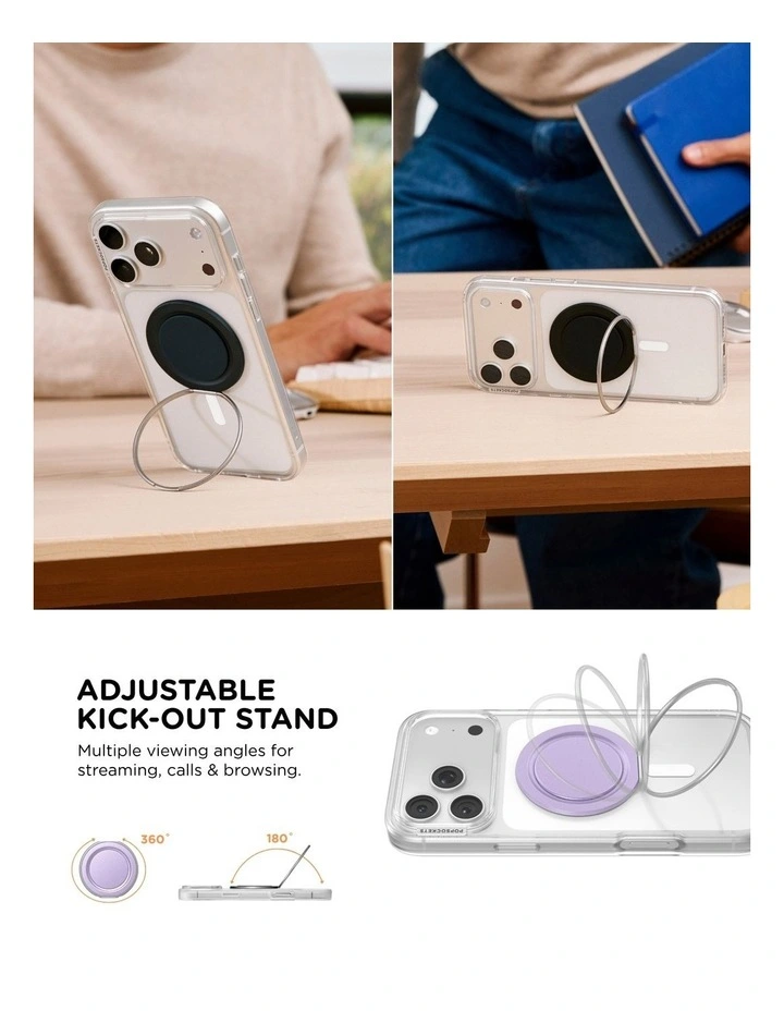 PopSockets PopGrip LowPro MagSafe Mount Grip Stand - Lilac image 6