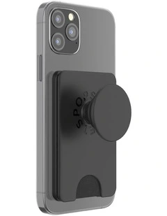 PopSockets PopWallet  MagSafe Phone Grip & Stand (Swappable Top) - Black
