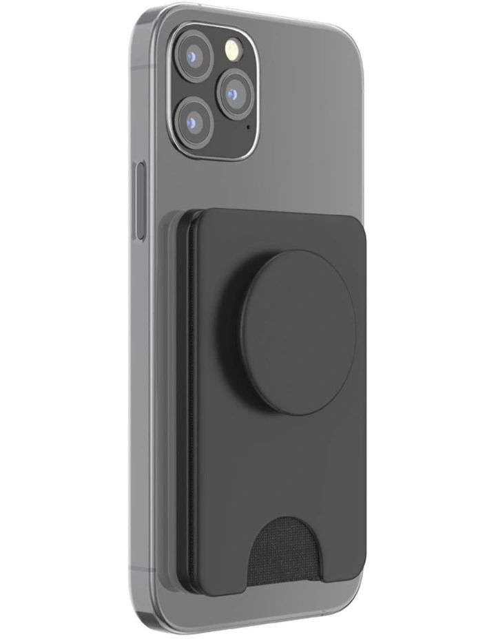 PopSockets PopWallet MagSafe Phone Grip & Stand (Swappable Top) - Black image 2