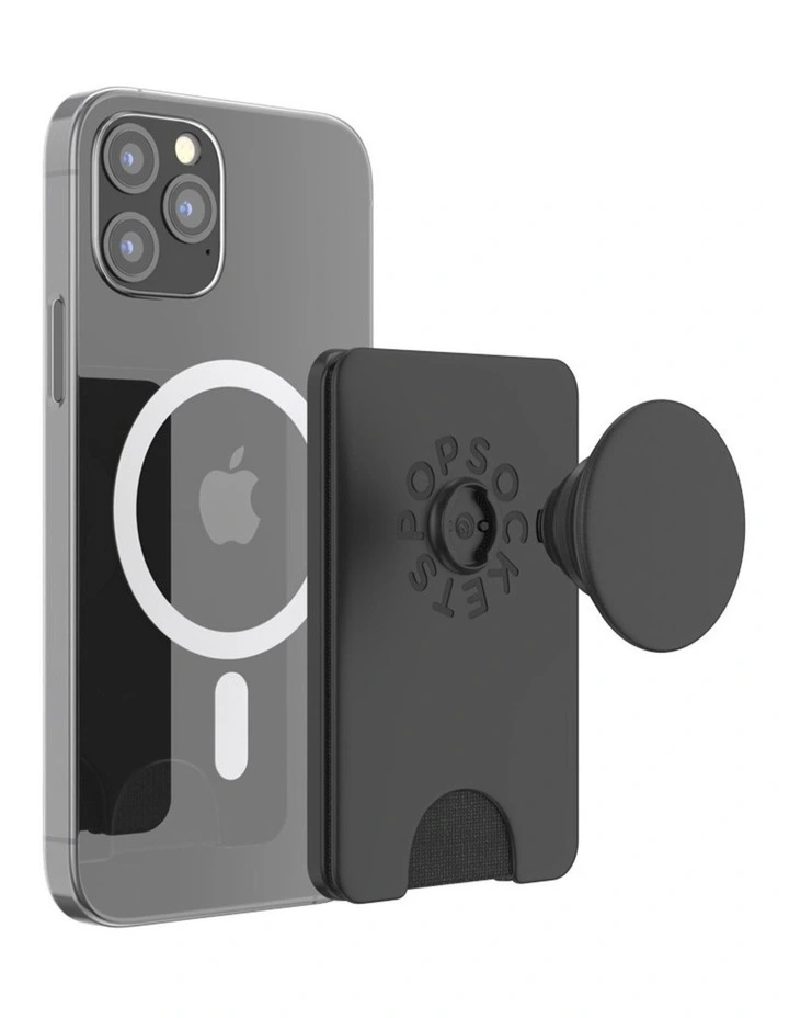 PopSockets PopWallet MagSafe Phone Grip & Stand (Swappable Top) - Black image 4