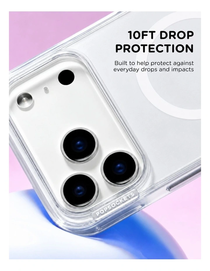 PopSockets PopCase MagSafe Protective Phone Case for iPh17/18 Pro - Clear image 4