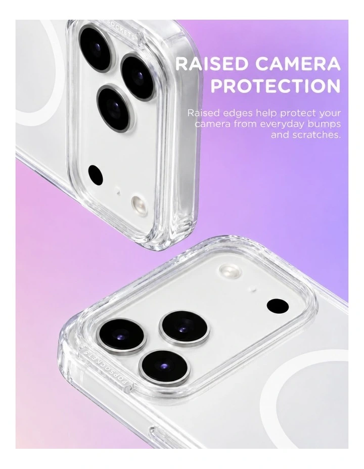 PopSockets PopCase MagSafe Protective Phone Case for iPh17/18 Pro - Clear image 6