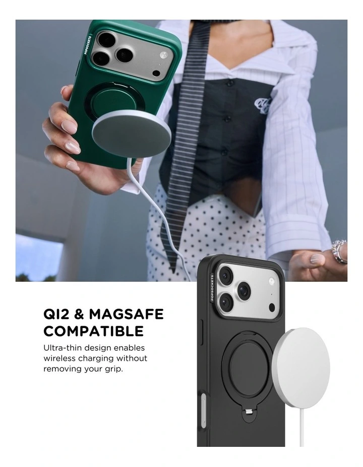 PopSockets PopCase LowPro MagSafe Protective Phone Case for iPh17/18 ProMax - Black image 3