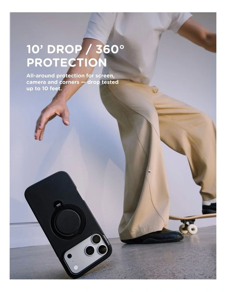 PopSockets PopCase LowPro MagSafe Protective Phone Case for iPh17/18 ProMax - Black image 5