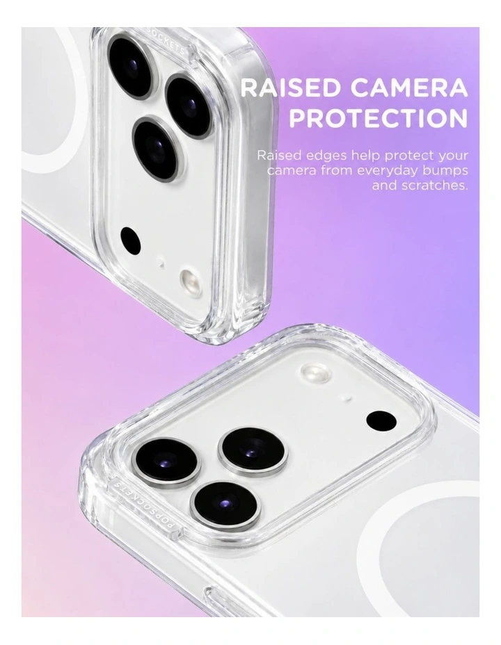 PopSockets PopCase MagSafe Protective Phone Case for iPh17/18 Pro Max - Clear image 6
