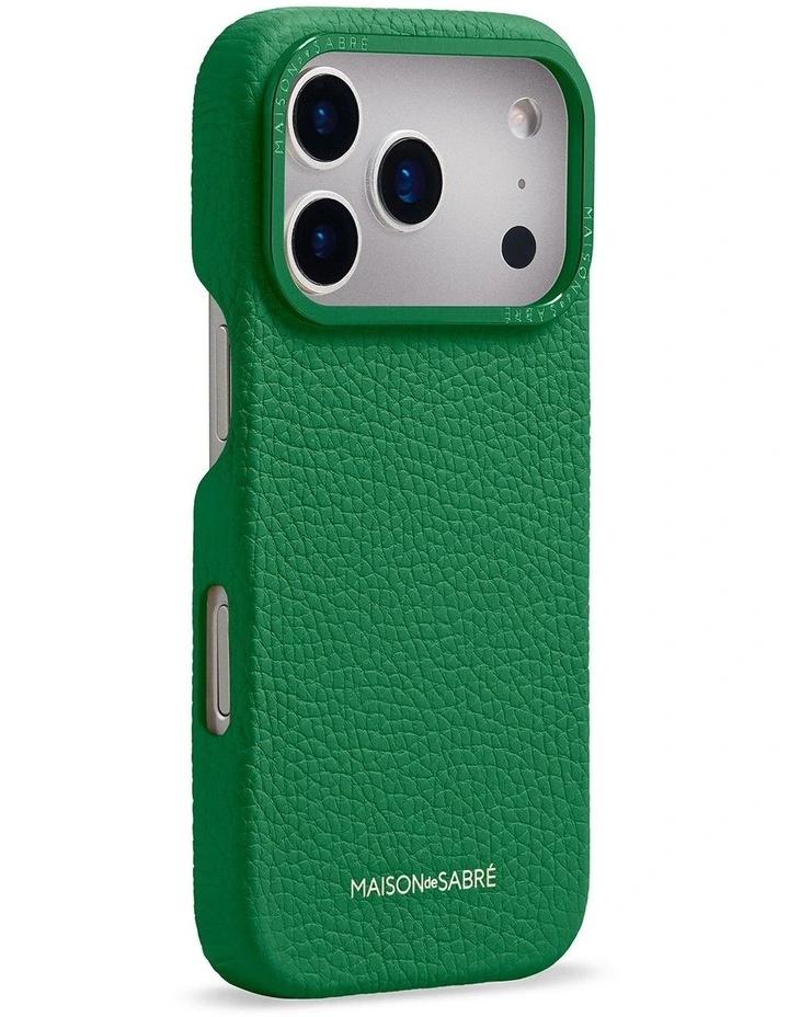 Leather Phone Case iPhone 18 Pro Max in Emerald Green image 3