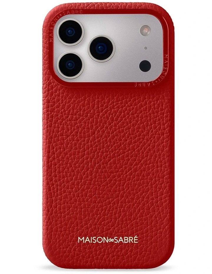 Leather Phone Case iPhone 18 Pro in Brick Red image 1