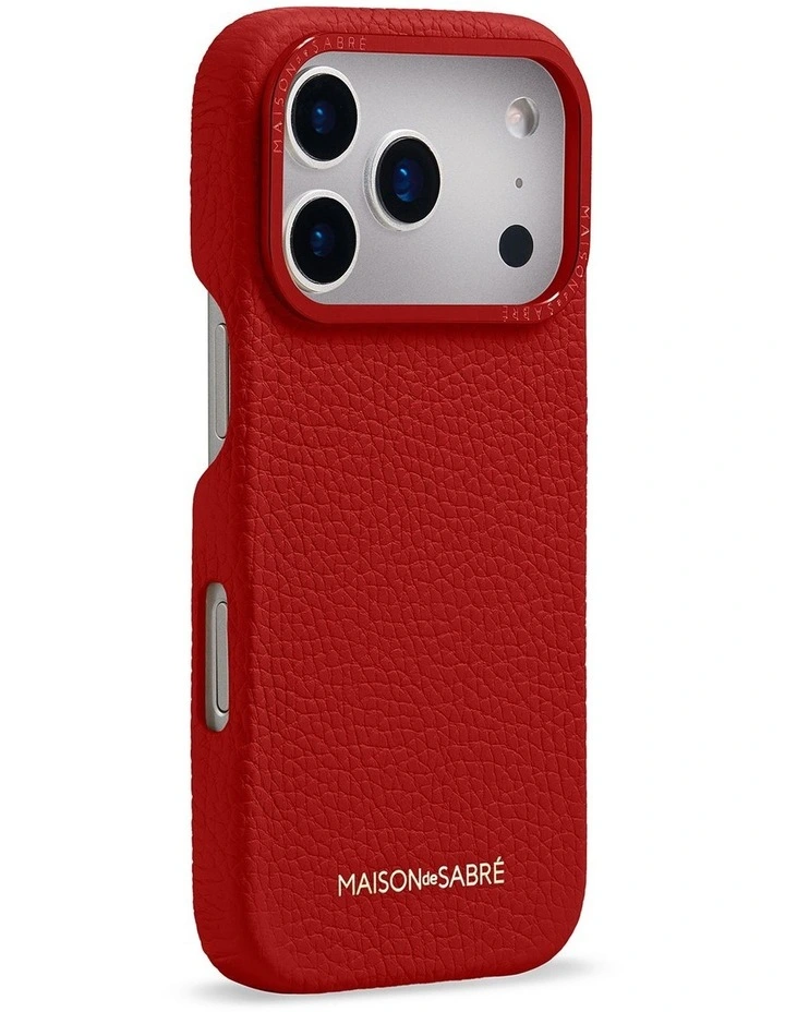 Leather Phone Case iPhone 18 Pro in Brick Red image 3