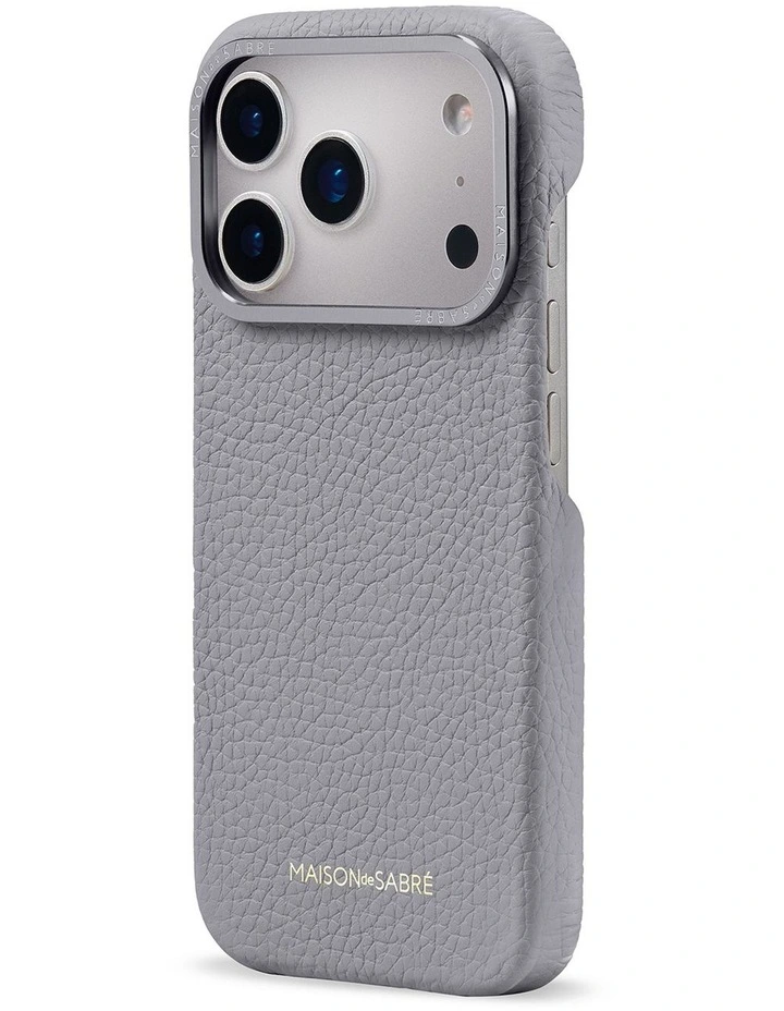 Leather Phone Case iPhone 18 Pro Max in Dove Grey image 4