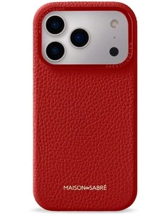 Leather Phone Case iPhone 18 Pro Max in Brick Red