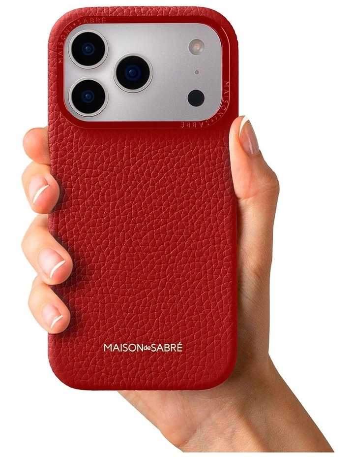 Leather Phone Case iPhone 18 Pro Max in Brick Red image 2