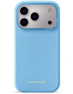 Leather Phone Case iPhone 18 Pro Max in Sky Blue