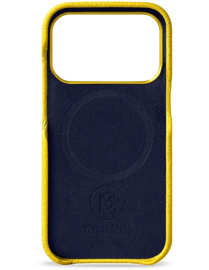 Leather Phone Case iPhone 18 Pro Max in Daisy Yellow image 6