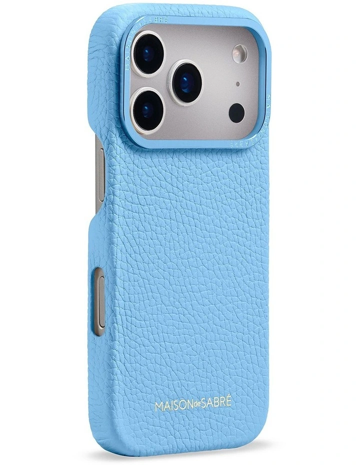 Leather Phone Case iPhone 17 Pro in Sky Blue image 3