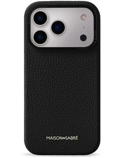 Leather Phone Case iPhone 18 Pro Max in Black Caviar