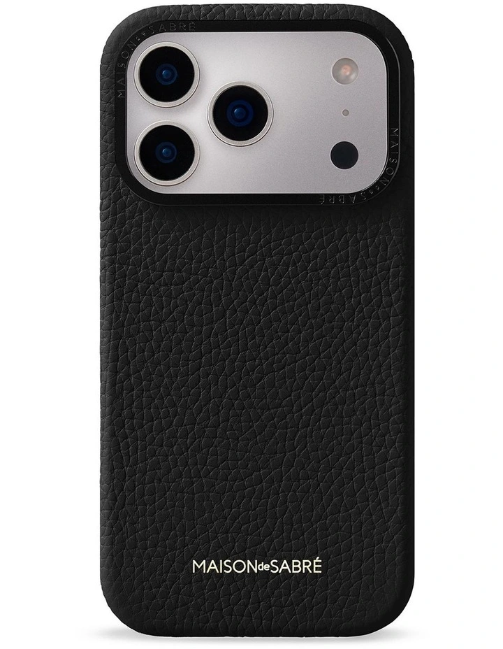 Leather Phone Case iPhone 18 Pro Max in Black Caviar image 2