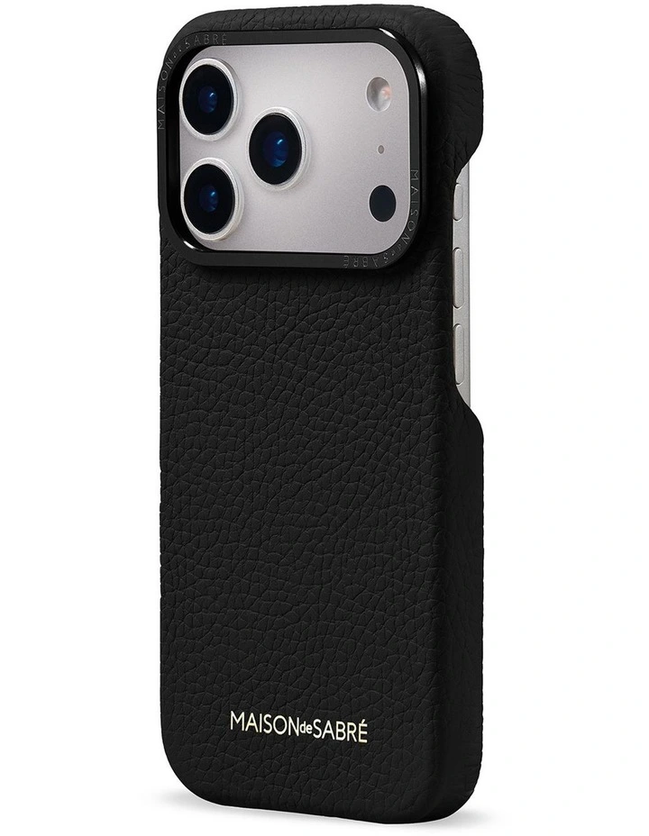 Leather Phone Case iPhone 18 Pro in Black Caviar image 4
