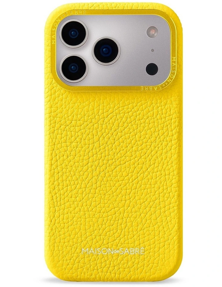 Leather Phone Case iPhone 18 Pro in Daisy Yellow image 1