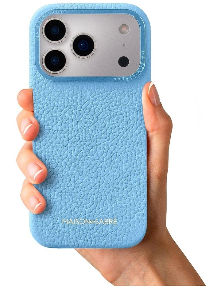Leather Phone Case iPhone 17 Pro Max in Sky Blue image 2