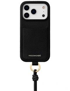 The Sling Phone Case iPhone 18 Pro in Black Caviar