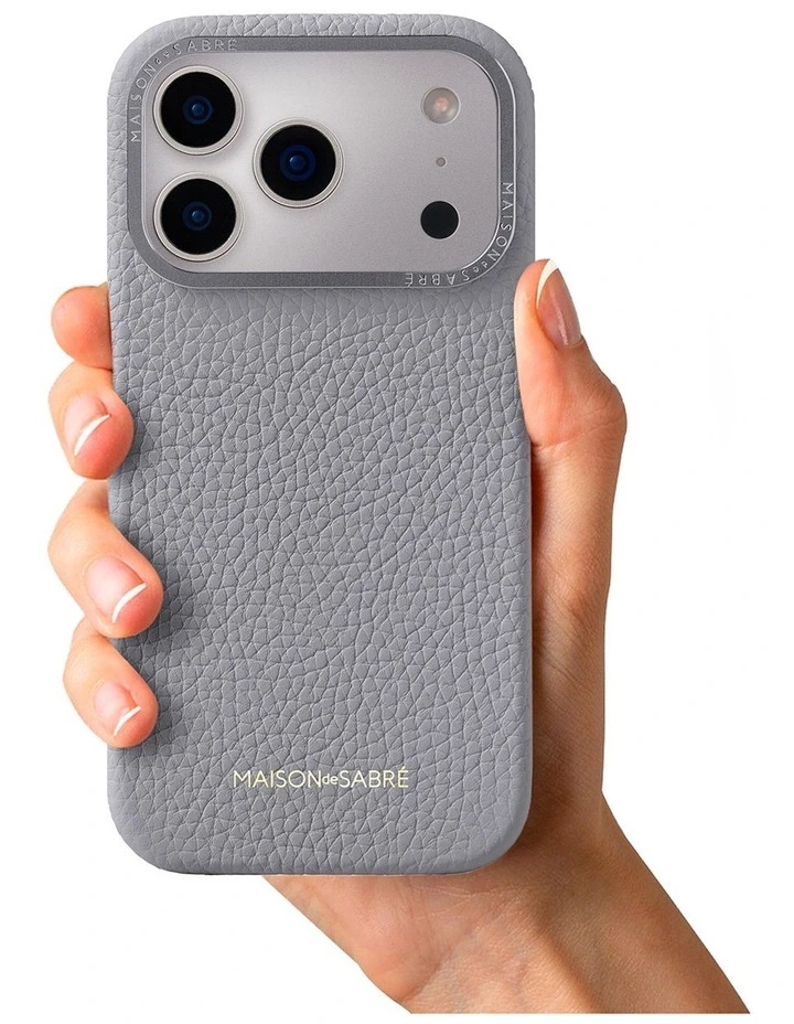 Leather Phone Case iPhone 18 Pro in Dove Grey image 2