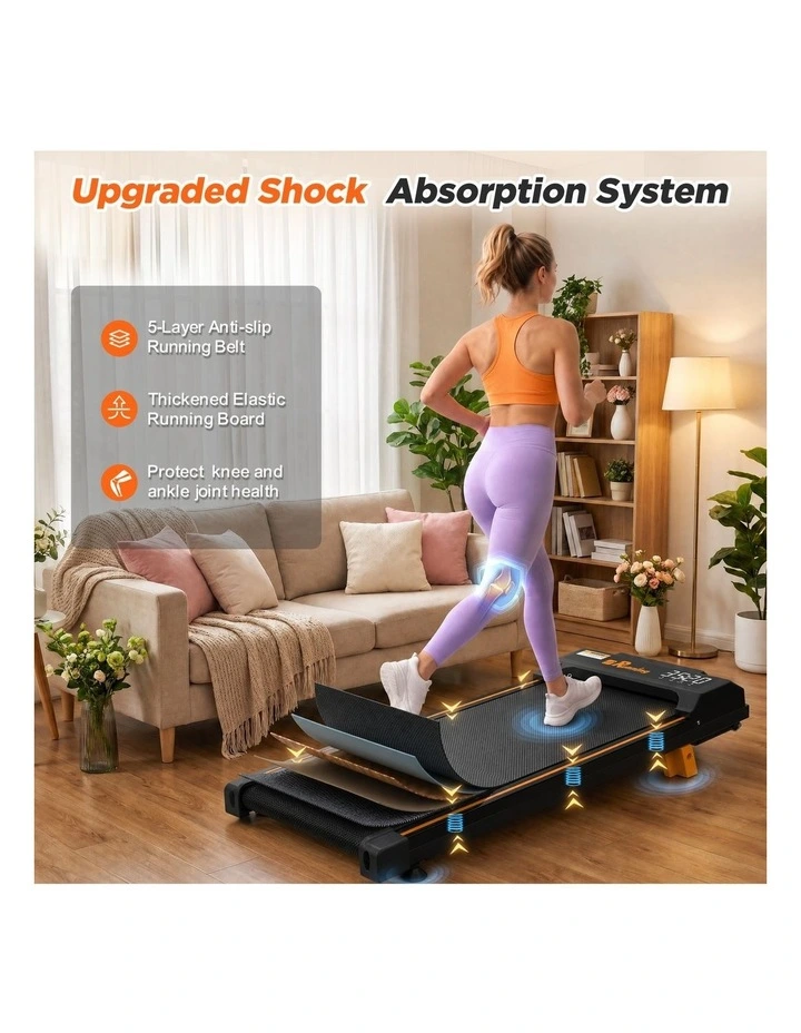 Walking Pad Treadmill for Home - Under Desk Portable Mini Compact Walk Pads for Small Space, Black image 3