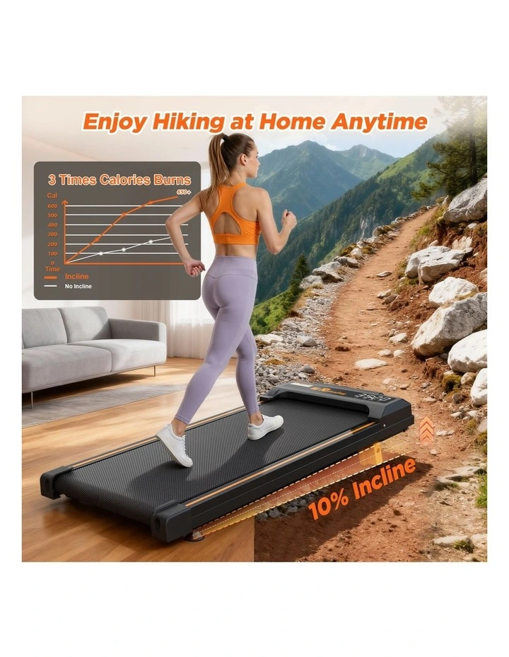 Walking Pad Treadmill for Home - Under Desk Portable Mini Compact Walk Pads for Small Space, Black image 6