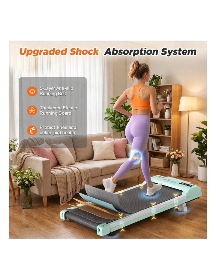 Walking Pad Treadmill for Home - Under Desk Portable Mini Compact Walk Pads for Small Space, Green image 3