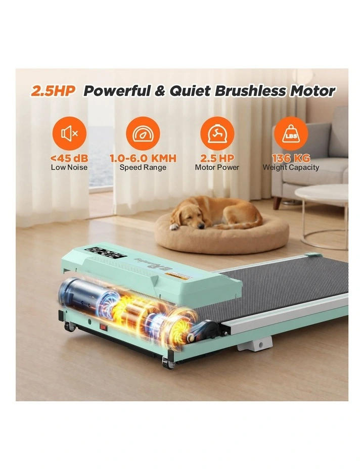 Walking Pad Treadmill for Home - Under Desk Portable Mini Compact Walk Pads for Small Space, Green image 5