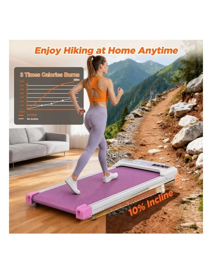 Walking Pad Treadmill for Home - Under Desk Portable Mini Compact Walk Pads for Small Space, Green image 6