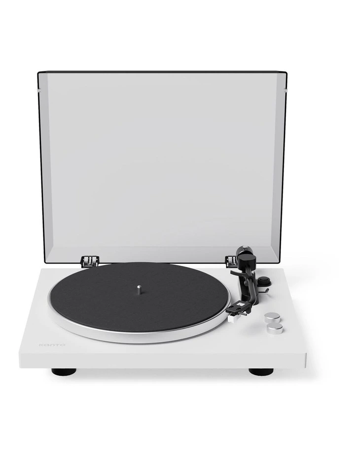 Kanto OBI3 (2nd Gen) Turntable with Bluetooth 5.3, Preamp, and Pitch Control - Matte White image 1