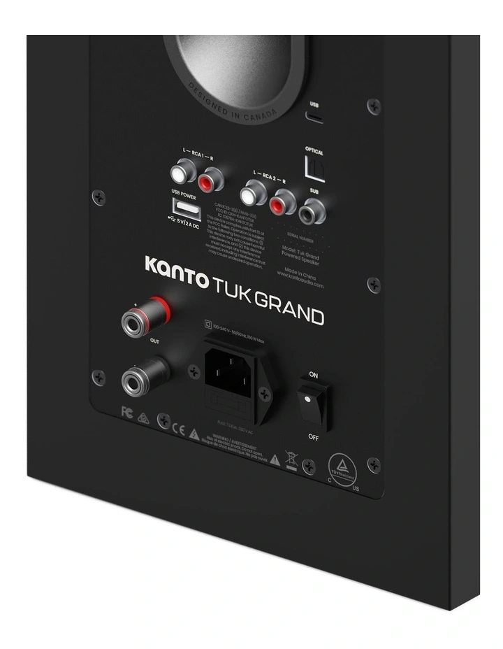 Kanto TUK Grand (2nd Gen) 320W Powered Speaker System - Matte Black/Gunmetal image 4