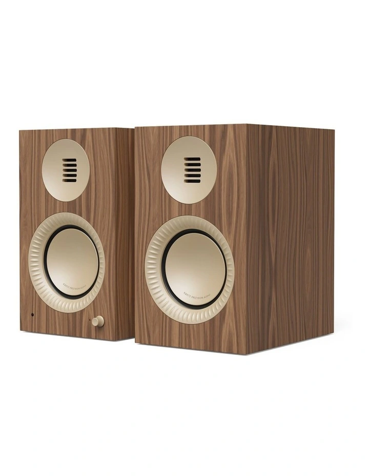 Kanto TUK (2nd Gen) Passive Speaker System - Matte Walnut/Rose Gold image 2