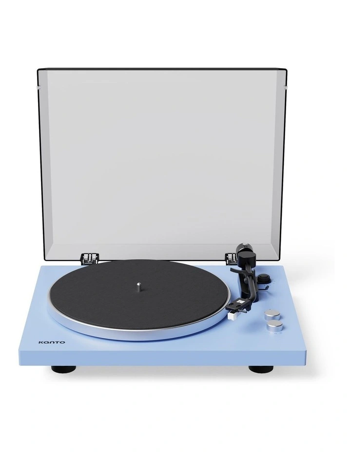 Kanto OBI3 (2nd Gen) Turntable with Bluetooth 5.3, Preamp, and Pitch Control - Matte Ice Blue image 1