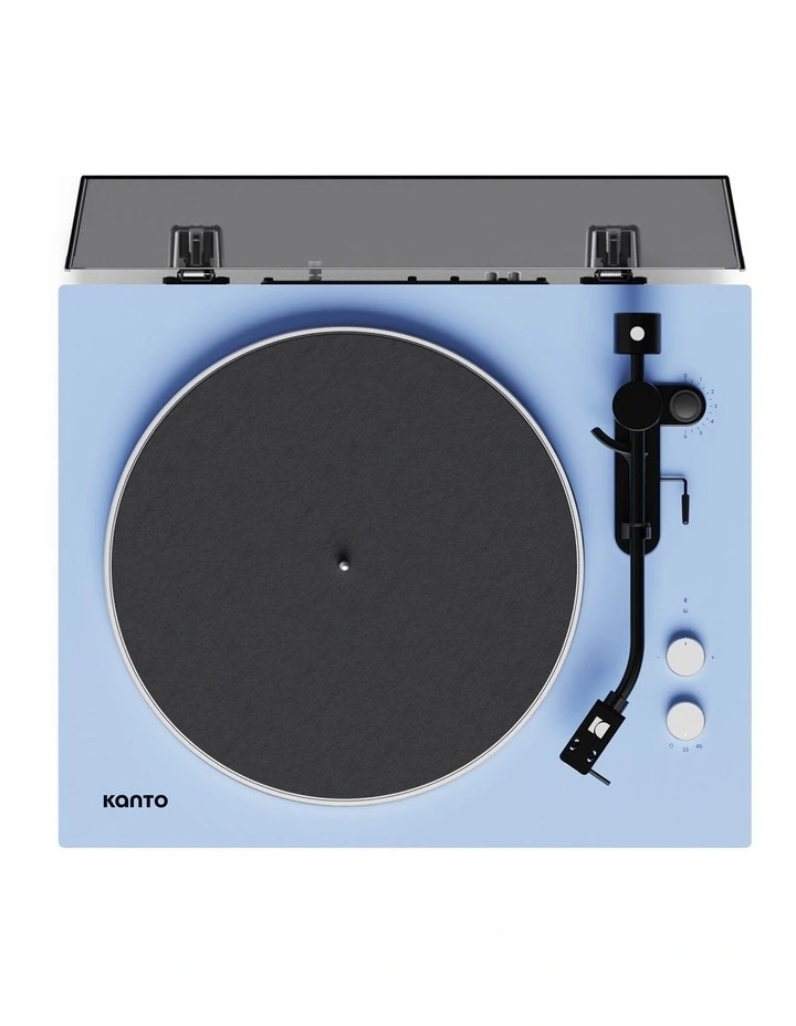 Kanto OBI3 (2nd Gen) Turntable with Bluetooth 5.3, Preamp, and Pitch Control - Matte Ice Blue image 3