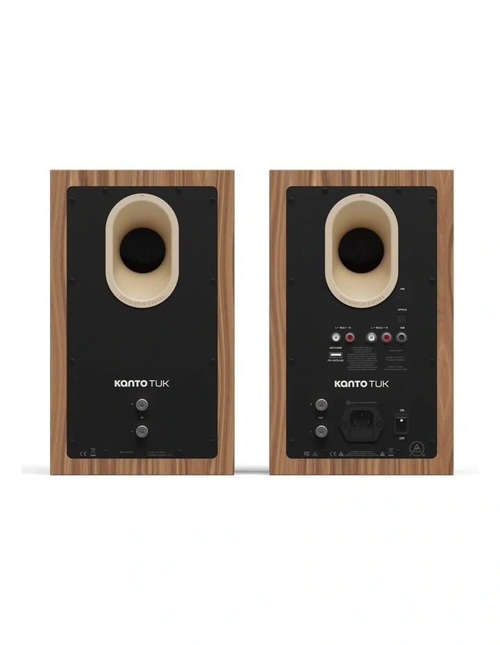 Kanto TUK (2nd Gen) 260W Powered Speaker System - Matte Walnut/Rose Gold image 3