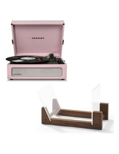 Crosley Voyager Bluetooth Portable Turntable - Amethyst   Crosley Record Storage Display Stand