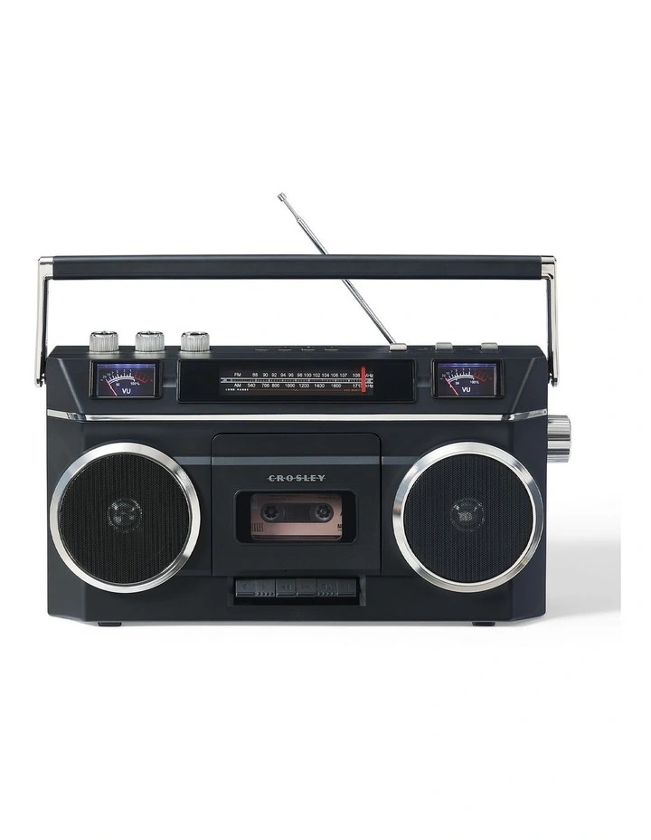 Crosley Blast Boombox Cassette Player - Black image 1