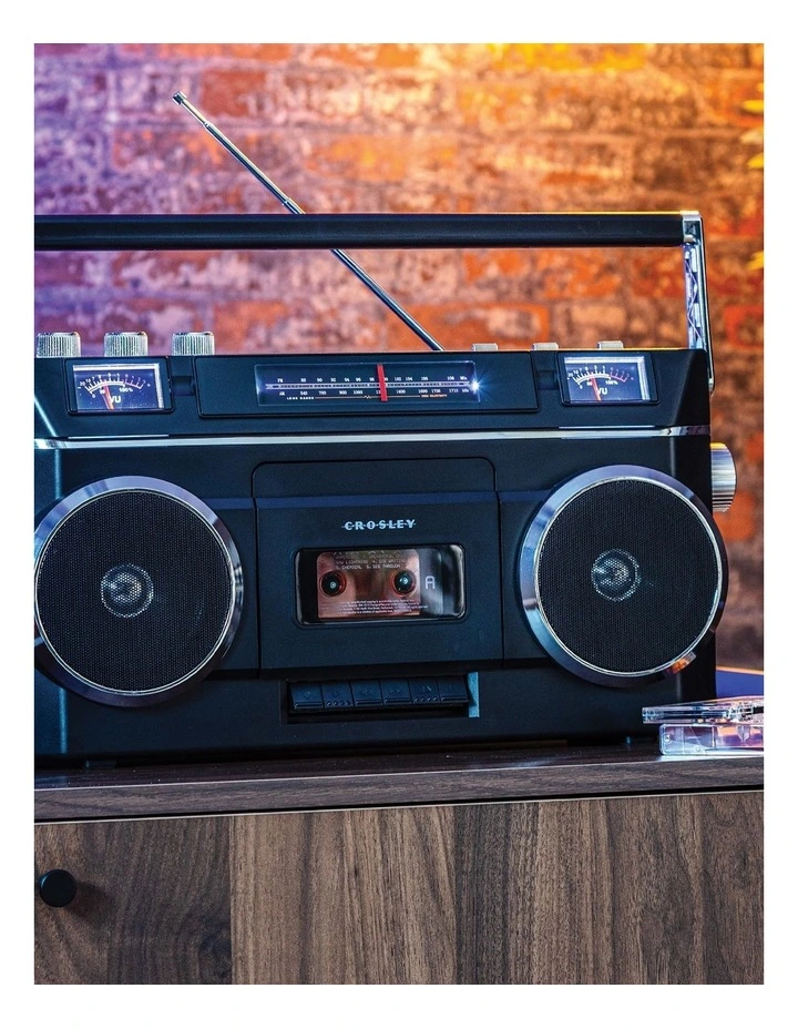 Crosley Blast Boombox Cassette Player - Black image 6