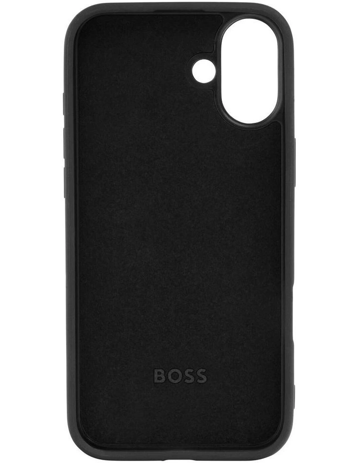 BOSS iPhone 16 Plus Grained Black Case image 2