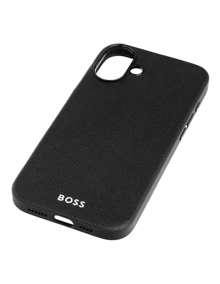 BOSS iPhone 16 Plus Grained Black Case image 3